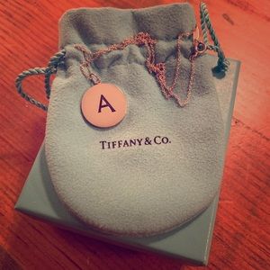 Tiffany & Co. Alphabet A pendant and chain